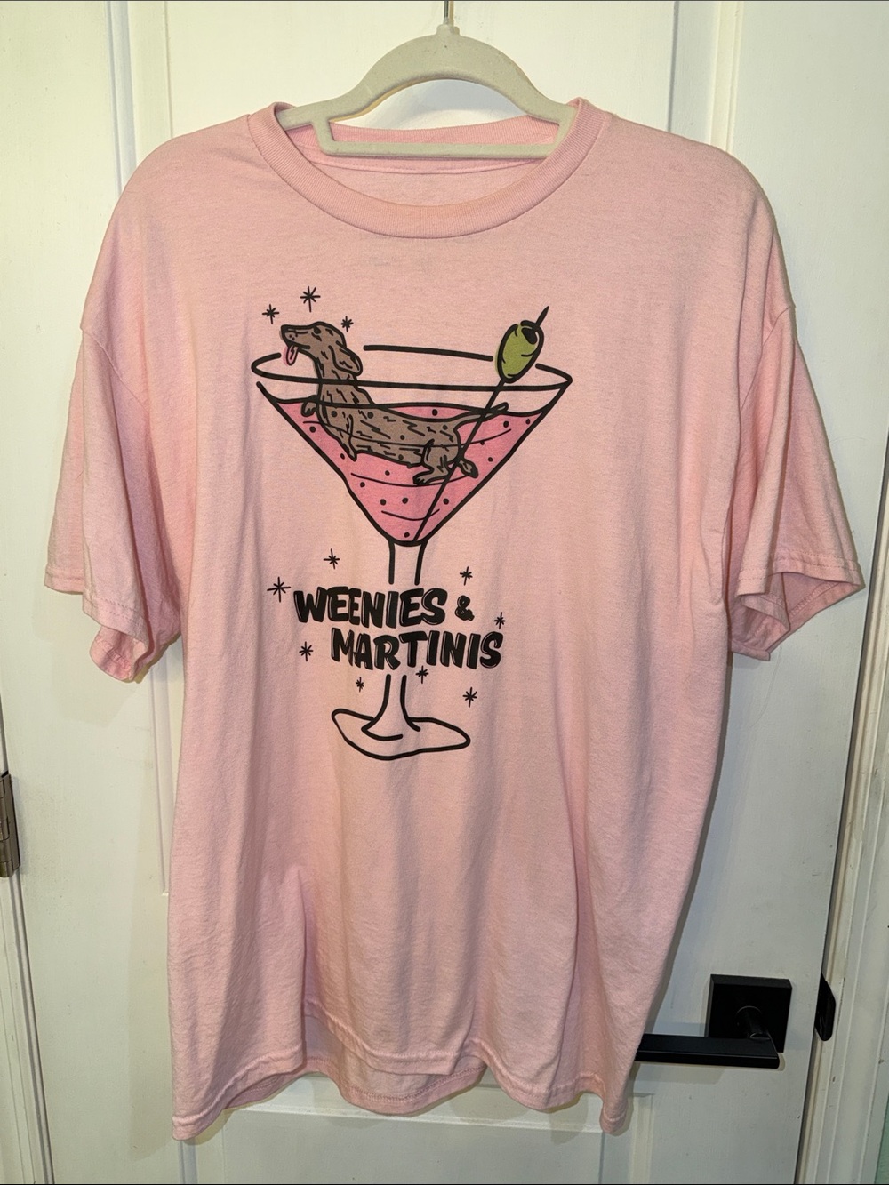 Pink Short Sleeve Graphic Tee - Weenies & Martinis